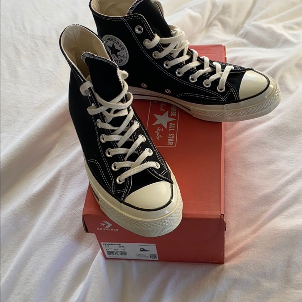 Black Platform Hightop Converse